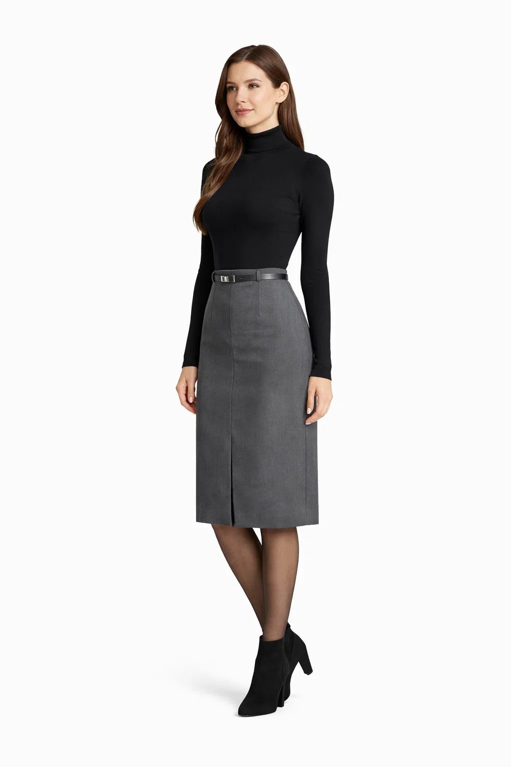 Eleganter High-Waist Midirock