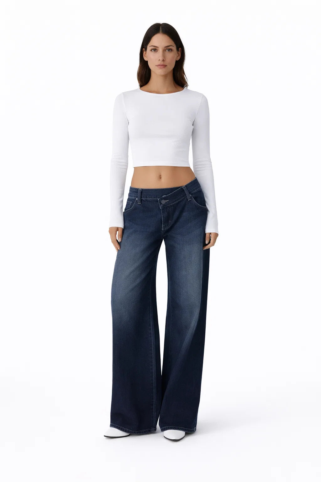 High-Waist Wide Jeans