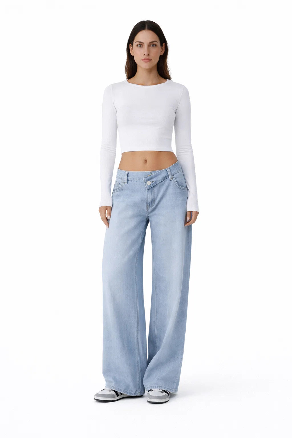 High-Waist Wide Jeans