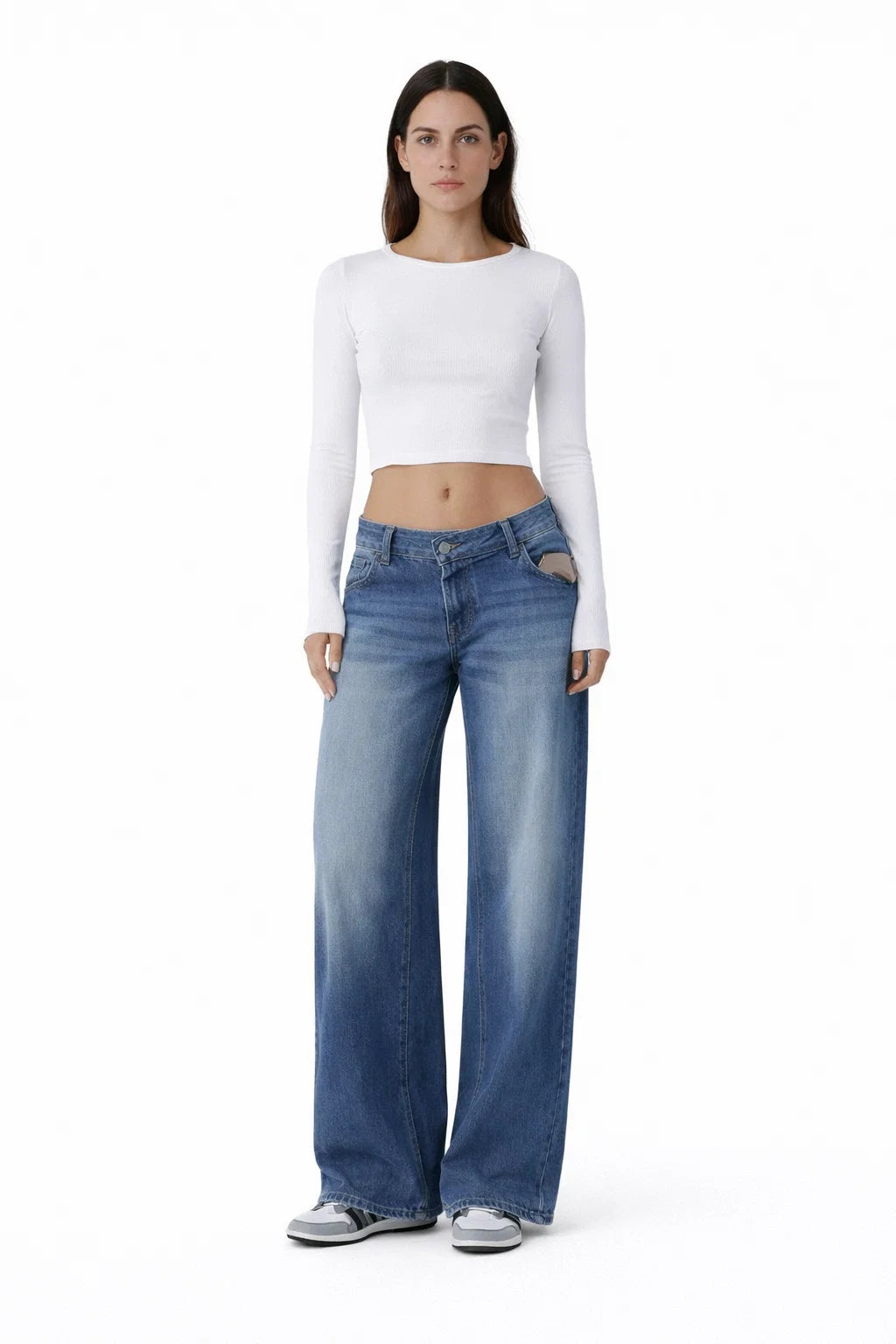 High-Waist Wide Jeans