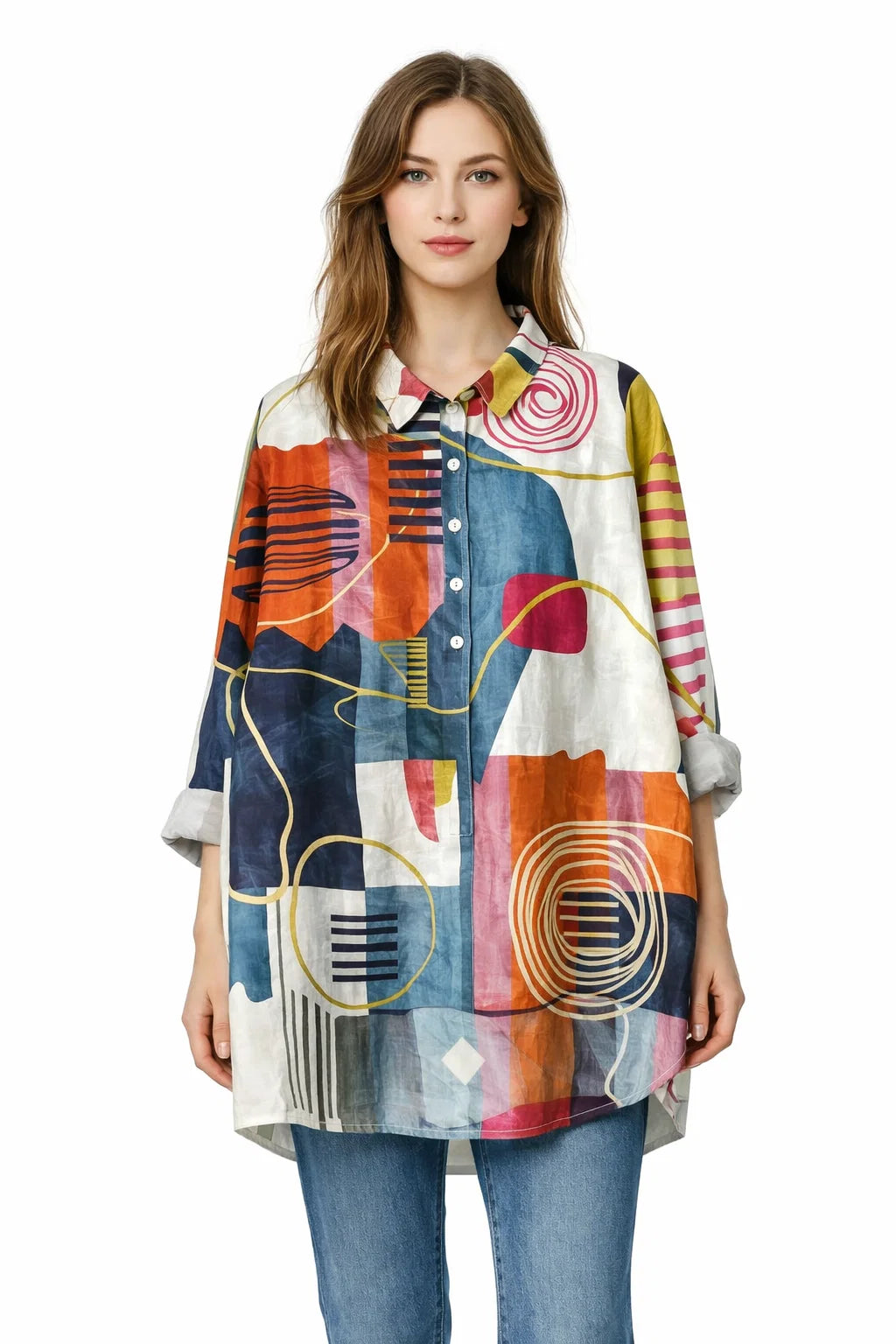 Patchwork-Streifenhemd