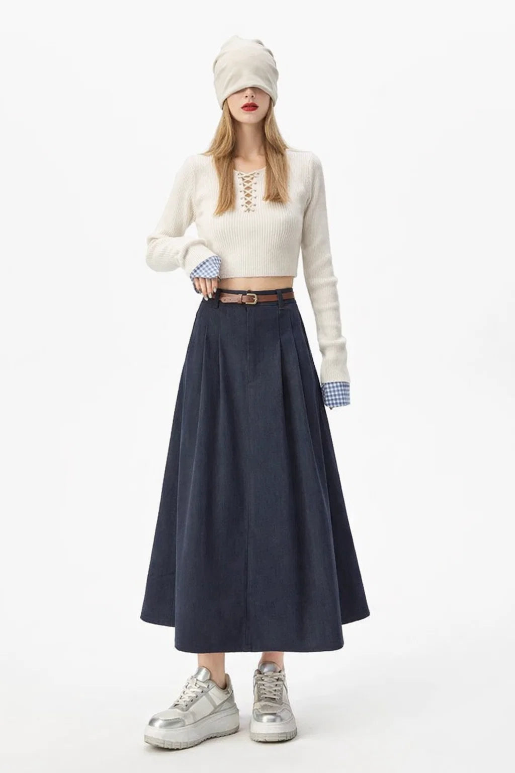 Corduroy A-Line Midirock