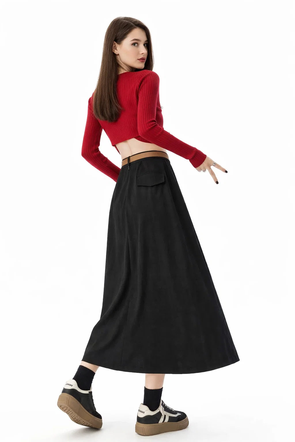 Corduroy A-Line Midirock