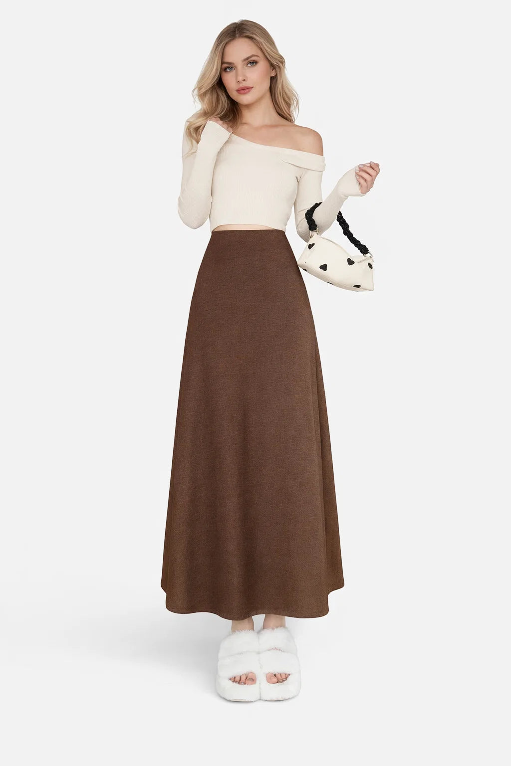 Elegant Draped Midi-Rock