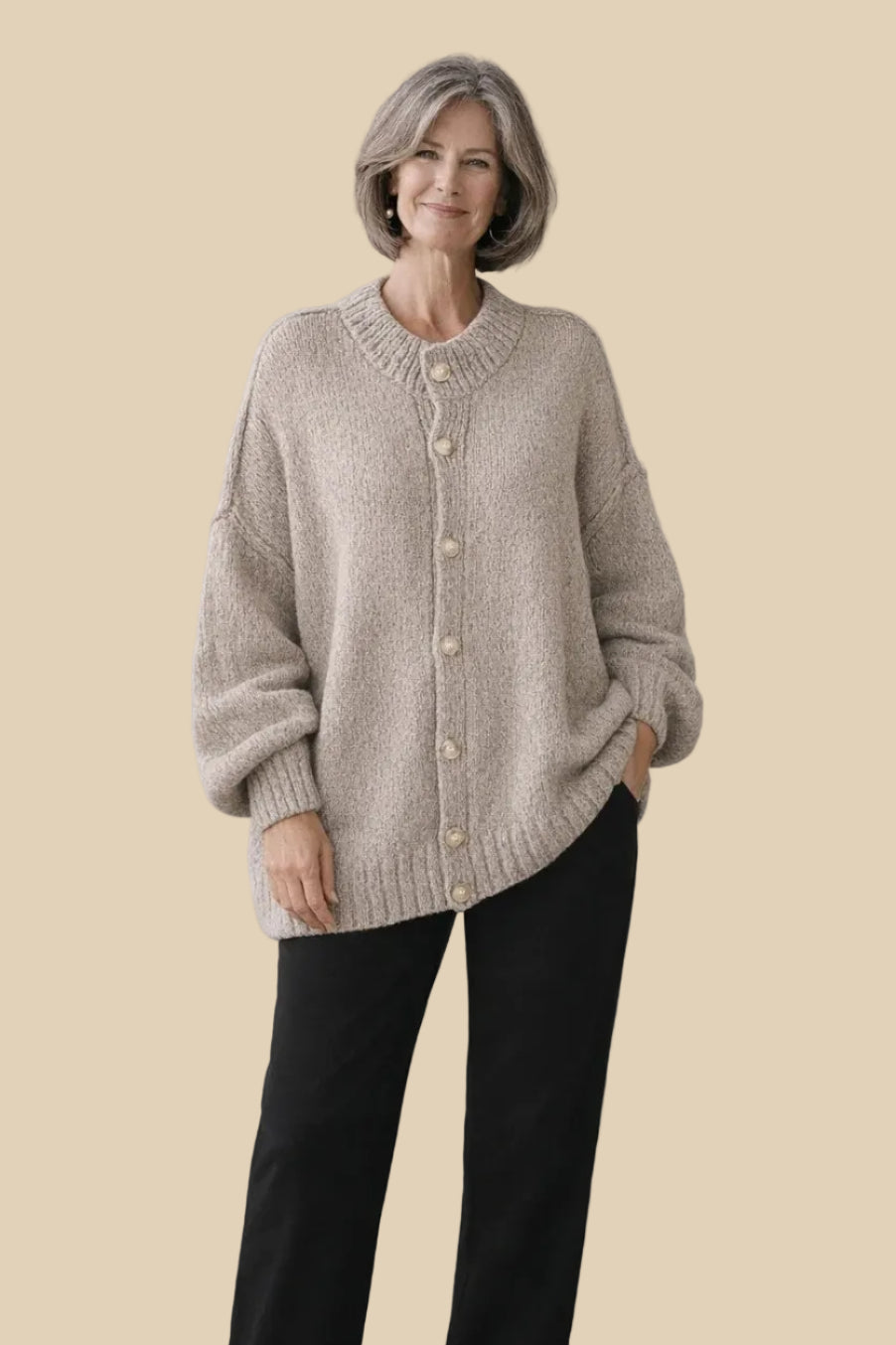 Klassischer Strick Cardigan