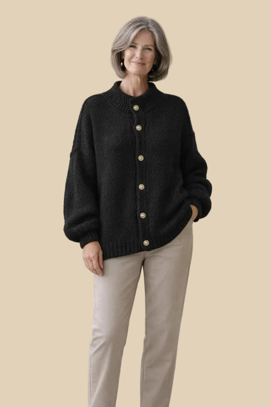 Klassischer Strick Cardigan