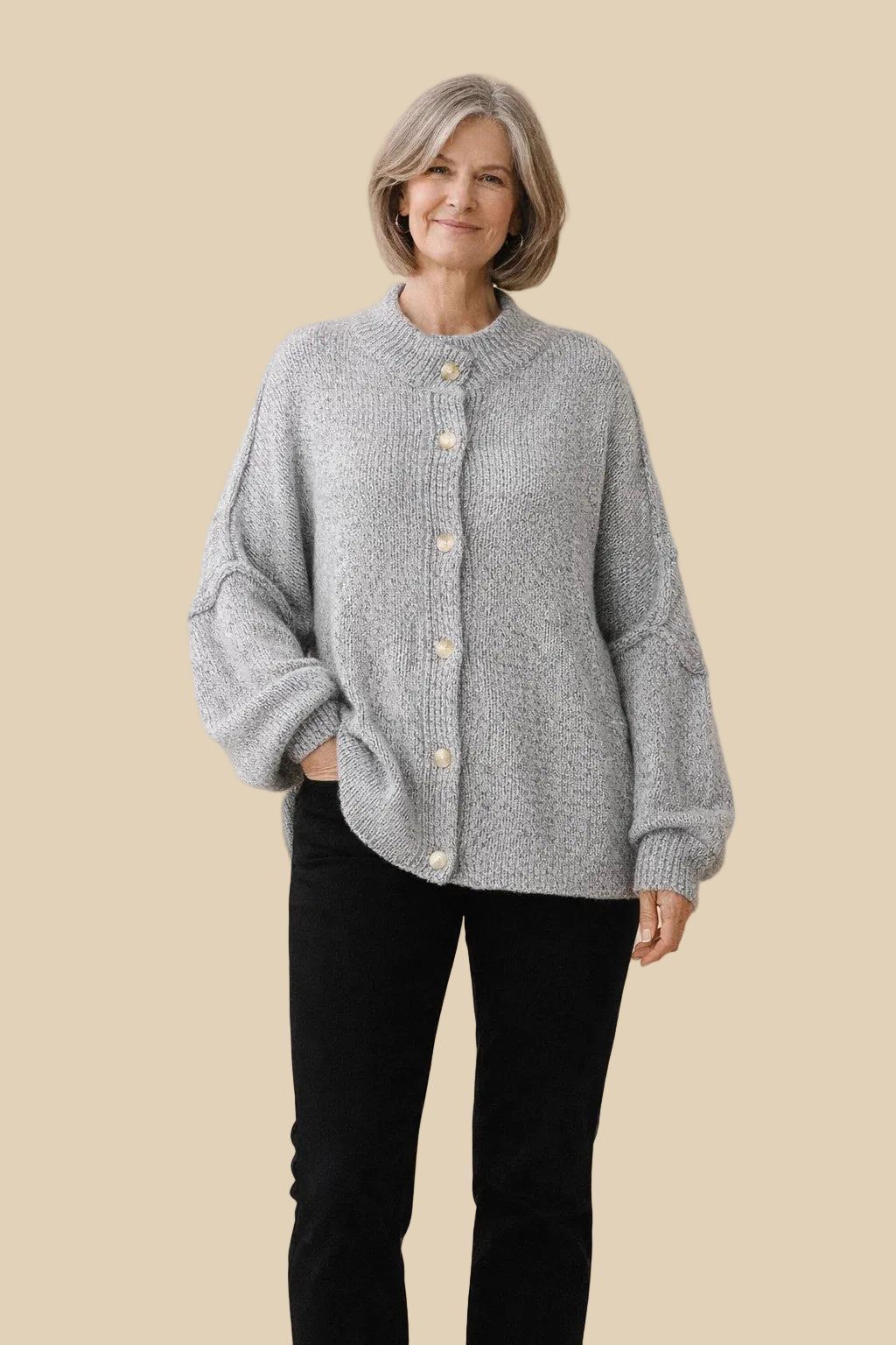 Klassischer Strick Cardigan