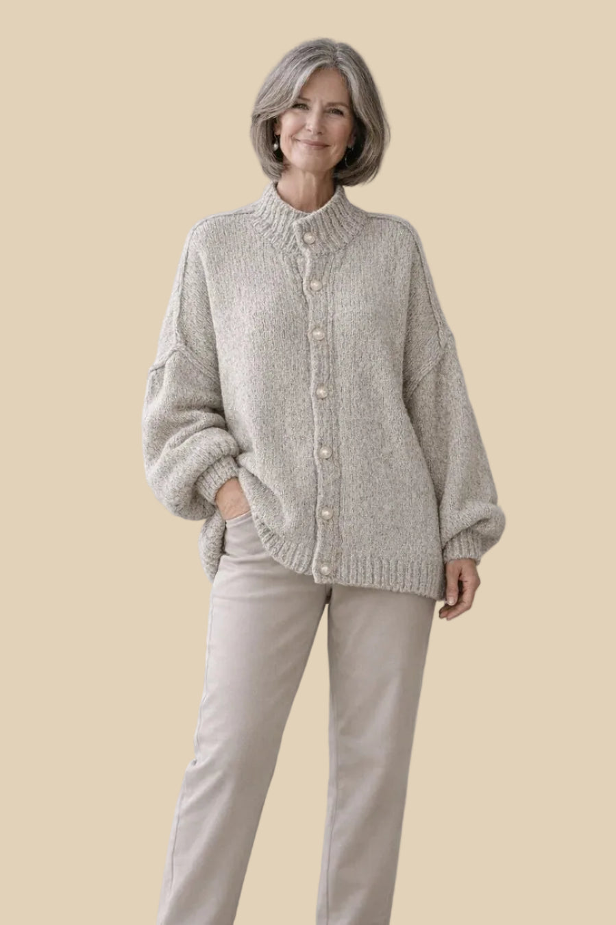 Klassischer Strick Cardigan