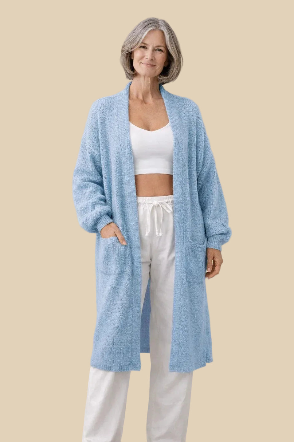 Langer Oversize Strickcardigan