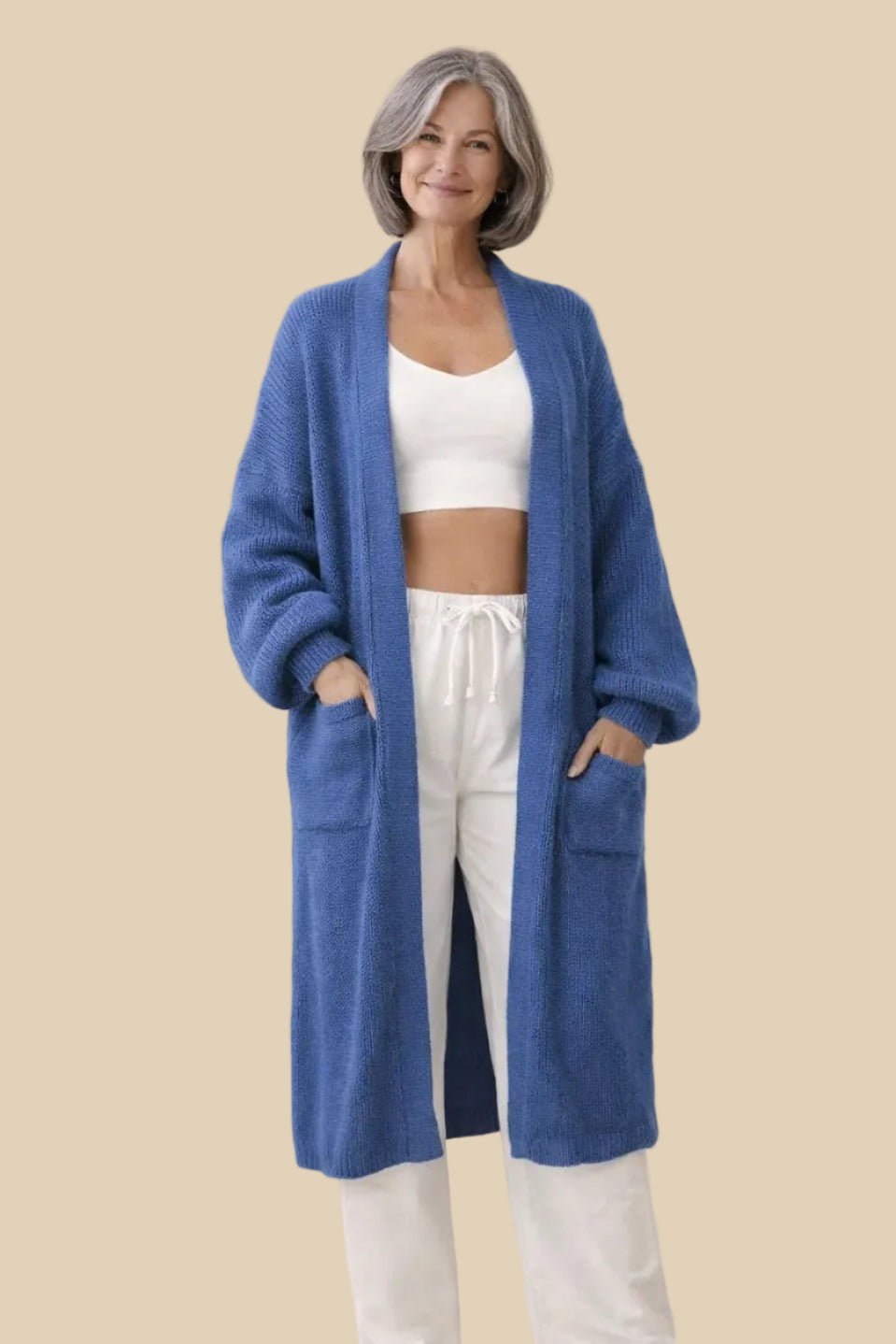 Langer Oversize Strickcardigan