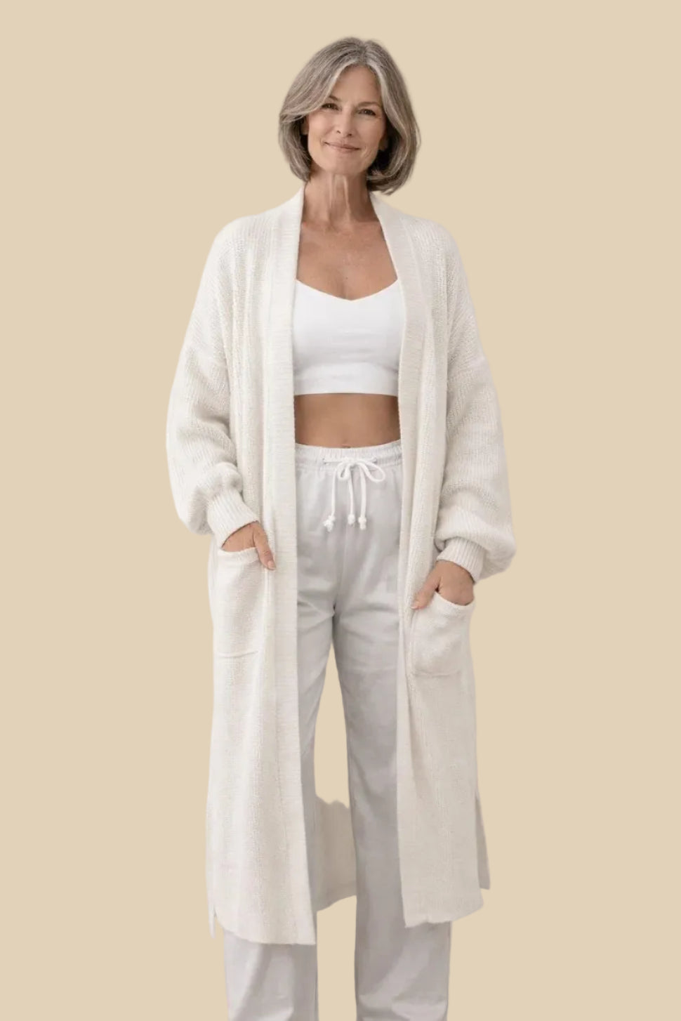 Langer Oversize Strickcardigan