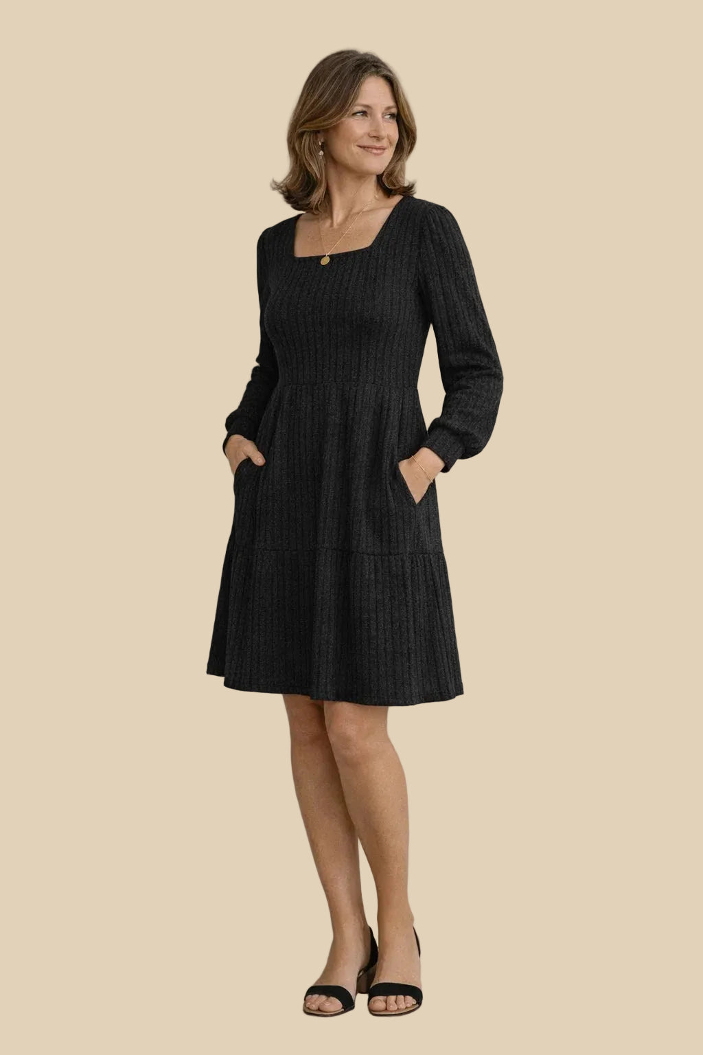 Renia Squareknit Kleid