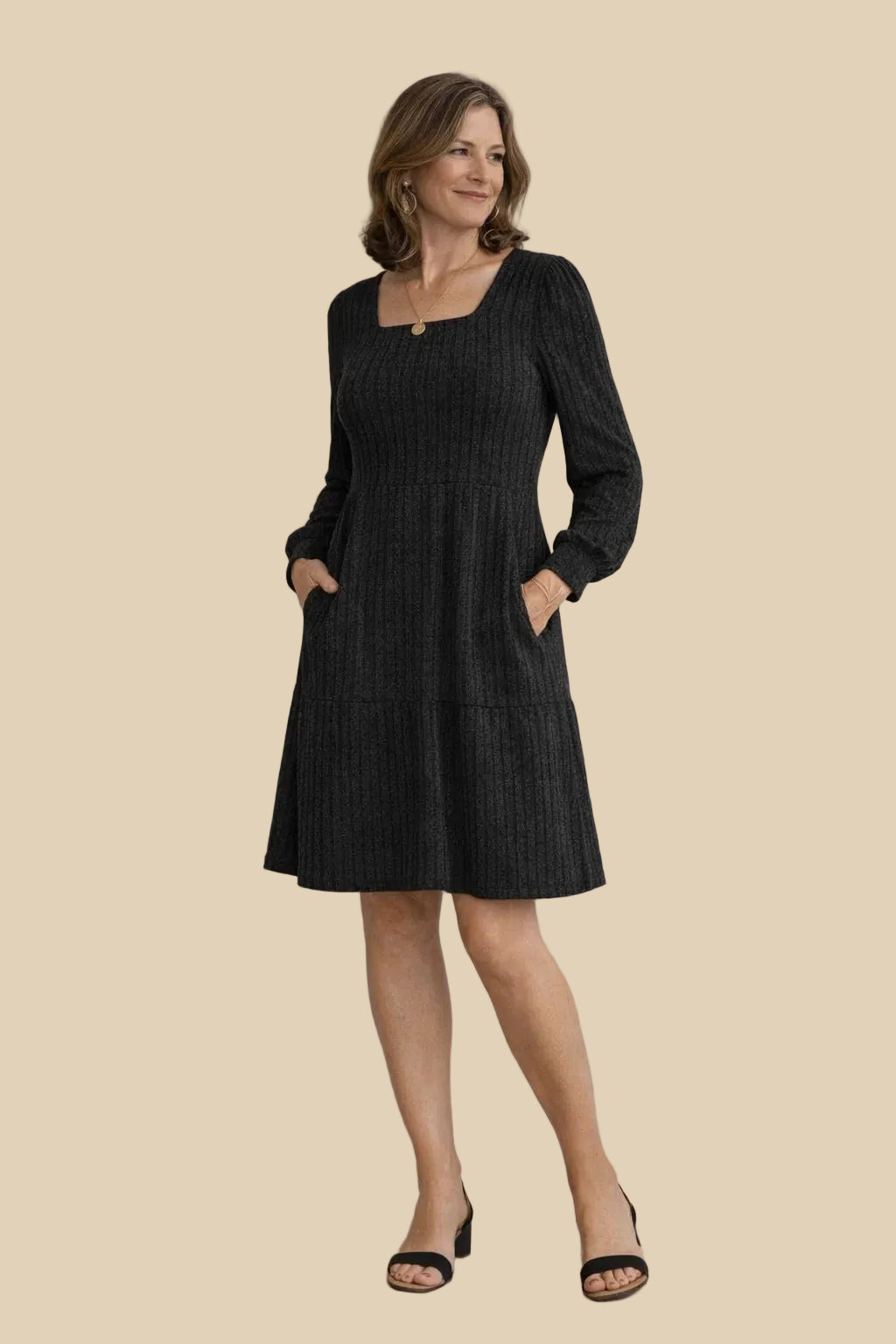Renia Squareknit Kleid