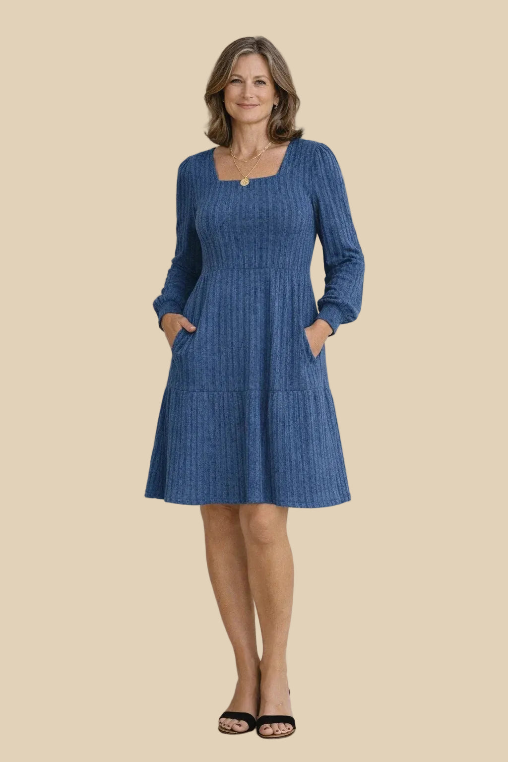 Renia Squareknit Kleid