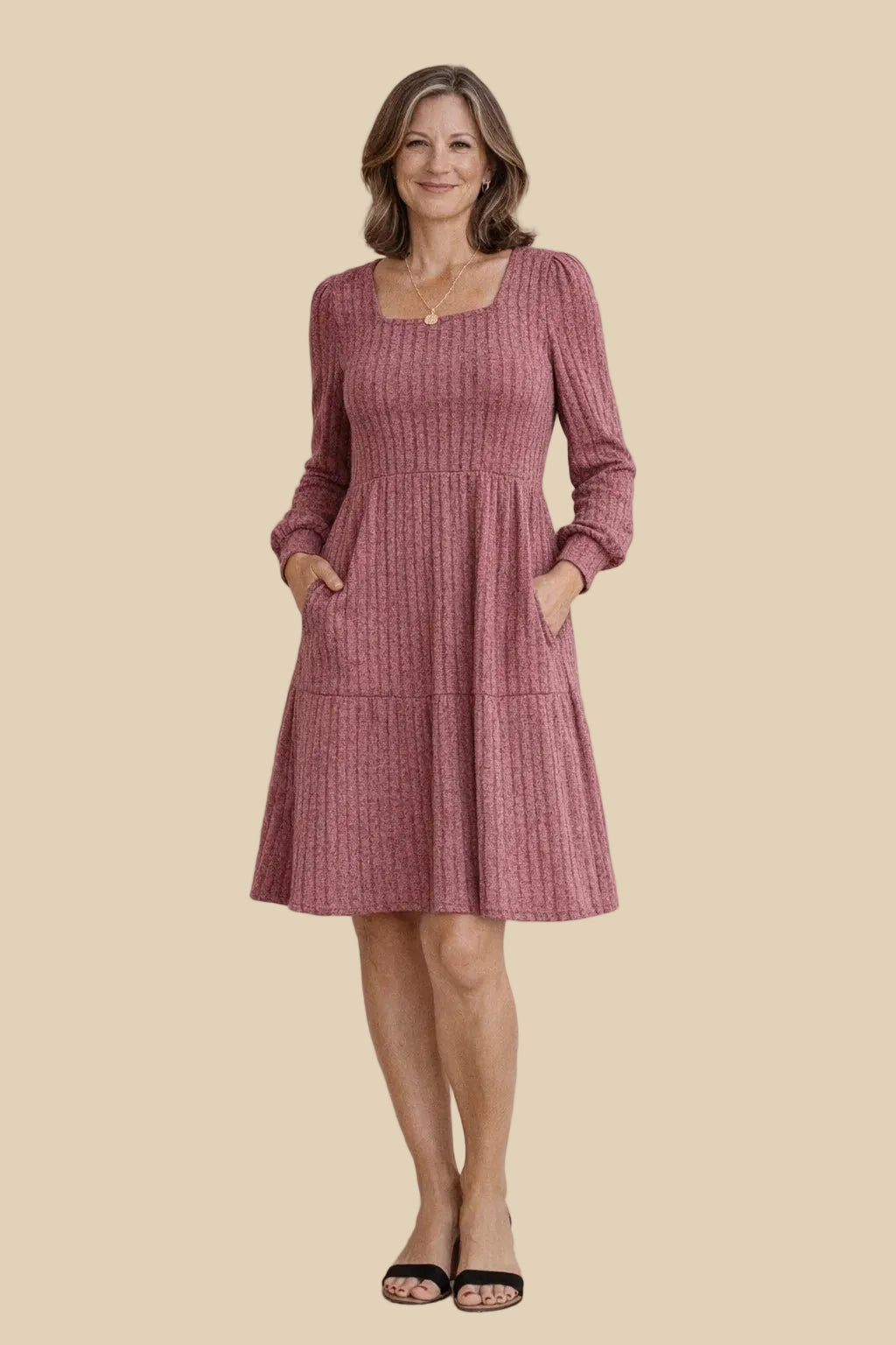 Renia Squareknit Kleid