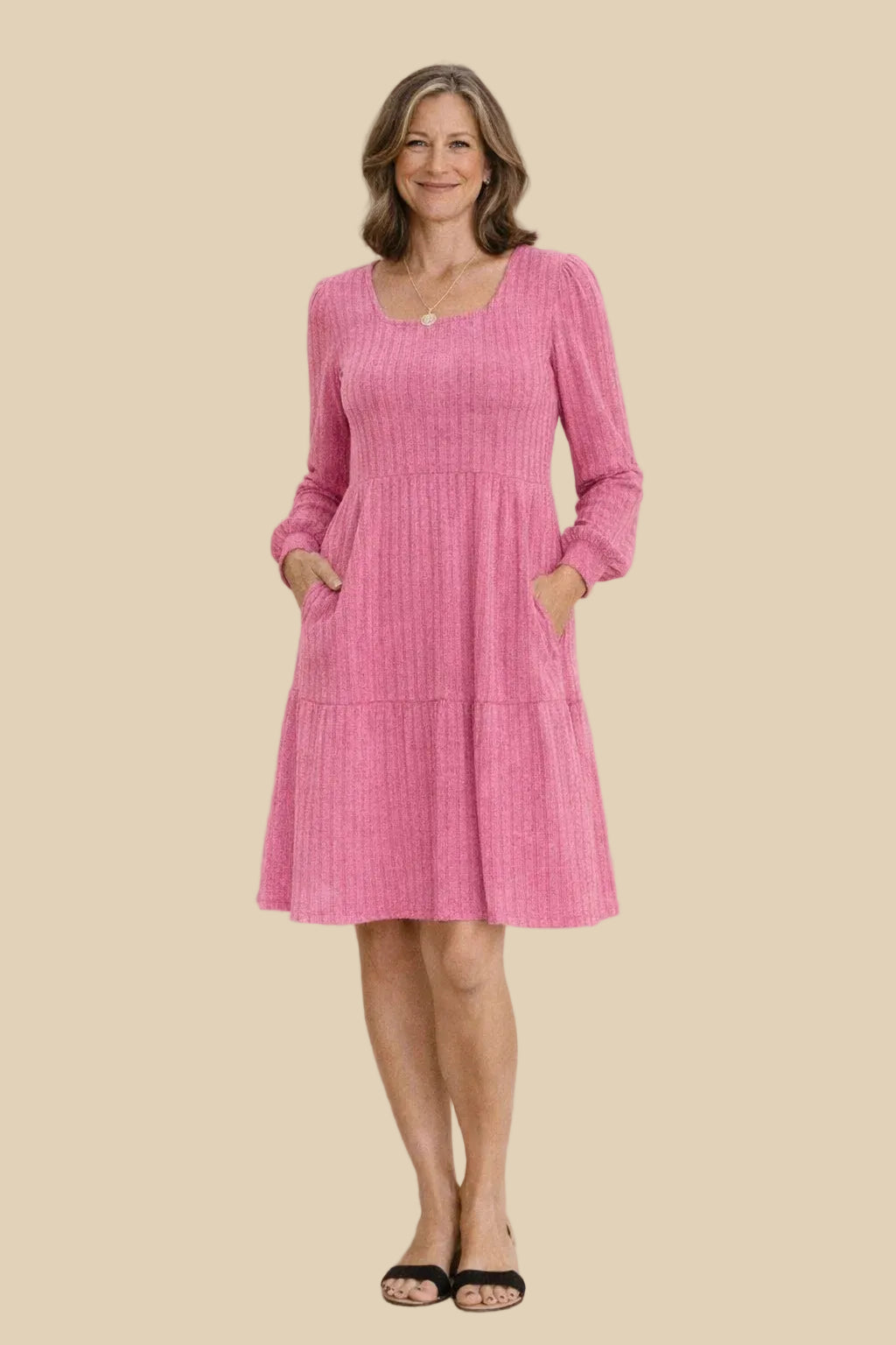 Renia Squareknit Kleid