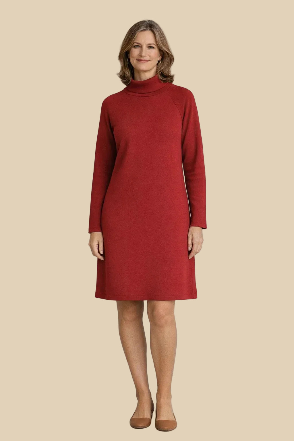 Arlena Samt-Turtleneck Kleid