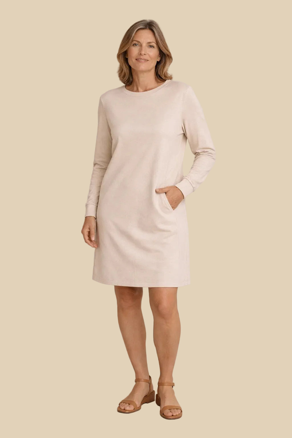 Langarm-Hoodie Kleid für Damen