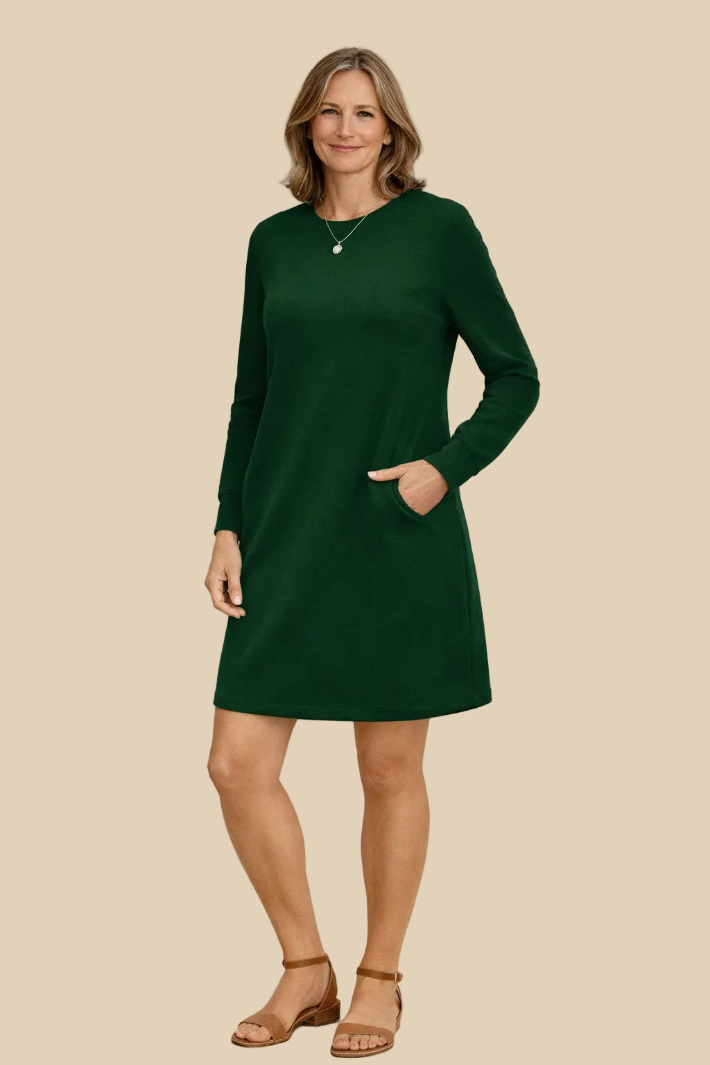 Langarm-Hoodie Kleid für Damen