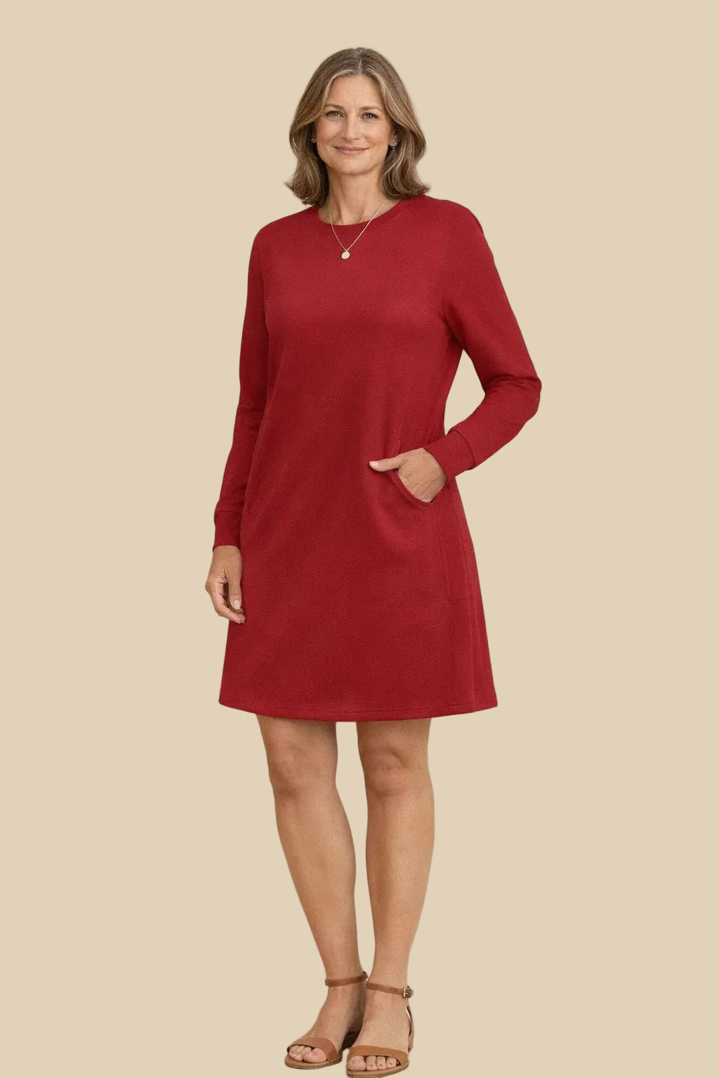 Langarm-Hoodie Kleid für Damen