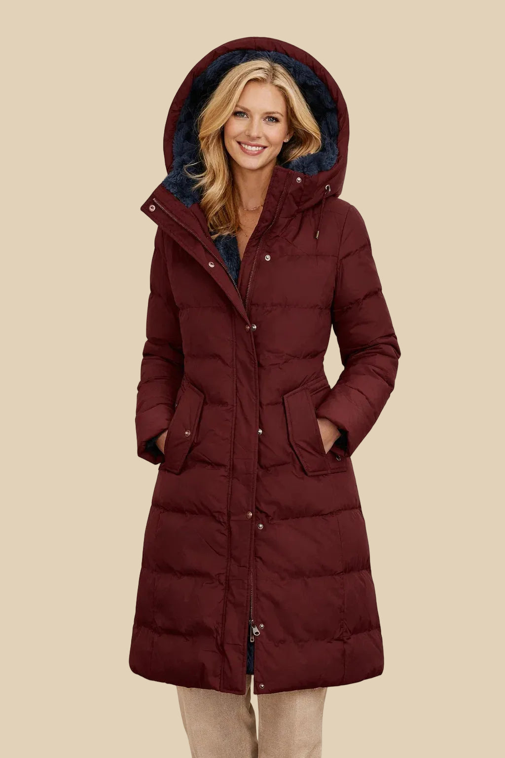 Kapuzen Winter Steppmantel