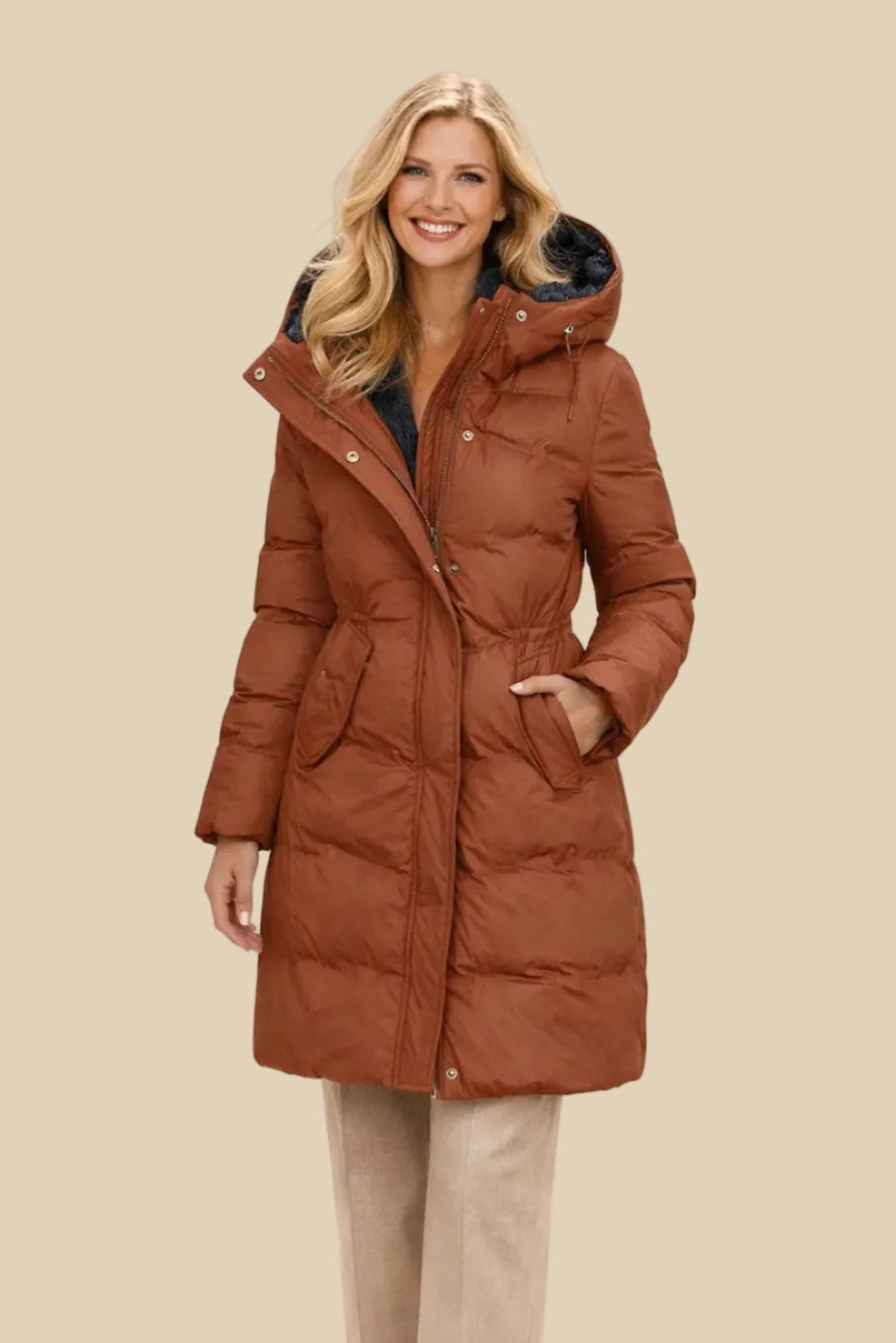 Kapuzen Winter Steppmantel