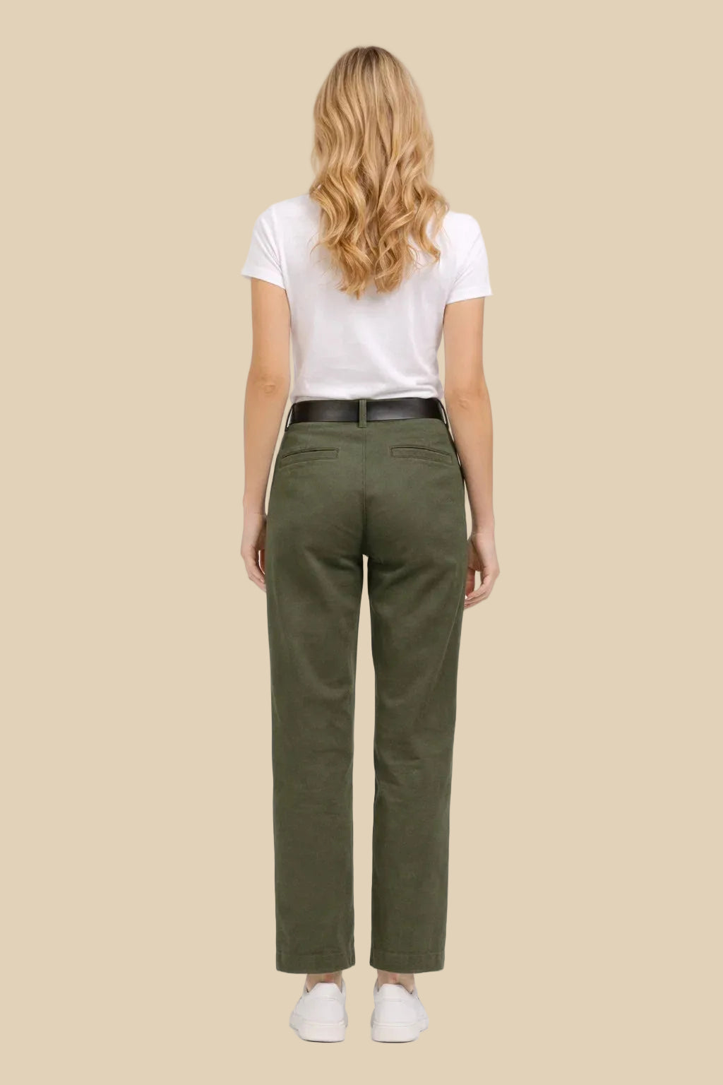 Elegante High-Waist Straight-Leg Hose
