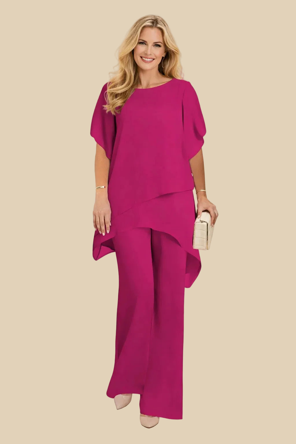 Elegantes zweiteiliges Chiffon-Set